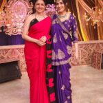 Bhagyashree Instagram - Watch us in Dance deewane on @colorstv at 9.30pm today #entertainment #dancedeewane #funshoot #funtimes Stylist - @roshni0819 Outfit - @swtantraofficial x @entertainmenttleo9 Jewellery - @jewelryaccent Makeup @elvismakeupartist Hair @sunny_hairr