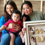 Bharti Singh Instagram - Nothing makes us happier than this💕 Casted impressions for the @bharti.laughterqueen & @haarshlimbachiyaa30’s cutest baby boy Laksh! Bharti Ji was stunned with Bhavna Jasra’s work & her words “Bhavna Ji,Tussi great ho” gave us immense joy!! DM us to cast for your little one’s ✨ . . #bharti #bhartisingh #bhartilaughterqueen #bhartisinghcomedyqueen #haarshlimbachiyaa #bhartiharsh #bhavnajasra #reels #kids #giftsforkids #giftsforchildren #kidsofinstagram