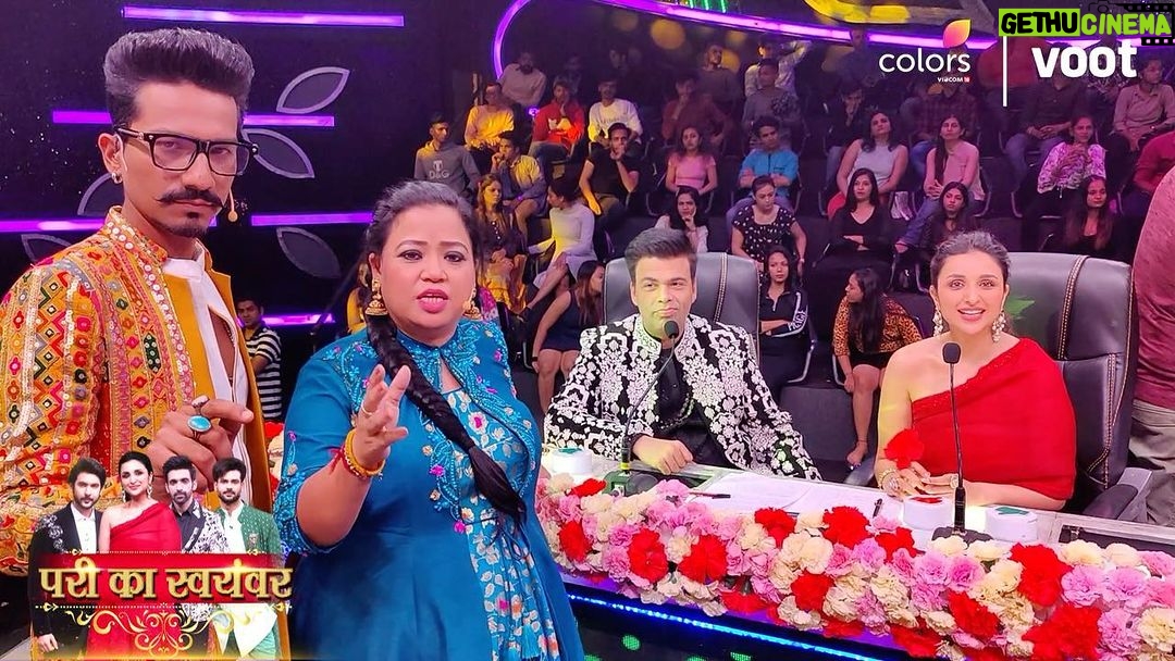 Bharti Singh Instagram - Haarsh aur Bharti ke bachche ke liye kiya judges ne naam suggest. Aap bhi de sakte hai apna suggestion in the comment section๐๐ผ๐ญ๐ Dekhiye #Hunarbaaz Desh Ki Shaan, iss weekend Sat 9pm & Sun 7pm, sirf #Colors par. Anytime on @voot @karanjohar @parineetichopra @mithunchakrabortyofficial @bharti.laughterqueen @haarshlimbachiyaa30