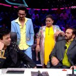 Bharti Singh Instagram - Karan ki madhur awaaz, Bharti aur Haarsh ka khush mijaaz andaaz, dekhiye iss exclusive BTS footage mein! Dekhiye #Hunarbaaz Desh Ki Shaan aaj raat 9 baje sirf #Colors par. Anytime on @voot. @karanjohar @parineetichopra @mithunchakrabortyofficial @bharti.laughterqueen @haarshlimbachiyaa30 @itsrohitshetty