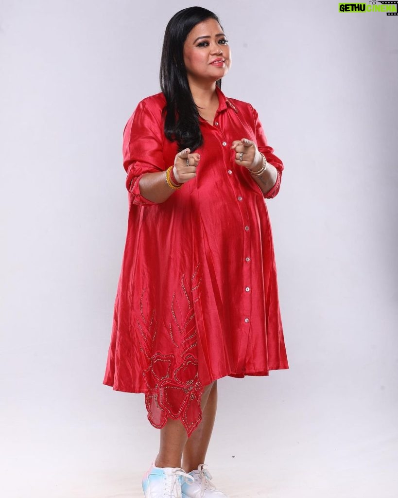 Bharti Singh Instagram - ❤️Love❤️ dress by- @trumpetvineofficial