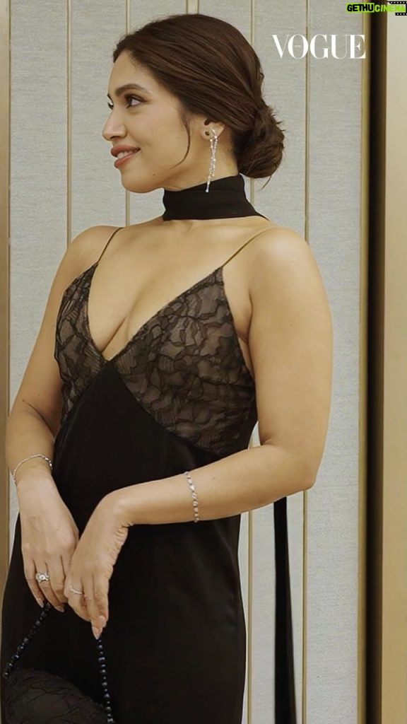 Bhumi Pednekar Instagram - While getting ready for Forces of Fashion in a black Khaite slip dress, Bhumi Pednekar (@bhumipednekar) had a rather unique approach to fashion’s perennial question: What happens when people get uncomfortable with your fashion choices and call you out for extravagant outfits? Watch the full video at the link in bio. Director: Sonakshi Sharma (@sonakshiisharrma) DOP: Shaizad Ali Shaikh Editor: Akash Chavan (@akash2219) Video Edit: Zcyphher Films (@zcyphher) #bhumipednekar #forcesoffashionindia #vogueindia