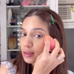 Bhumi Pednekar Instagram - My under 5 minutes makeup routine :) @maccosmeticsindia Listing some of the products used. Skin Prep - Hyper Real Serumizer Contour - Sun Struck Mac Bronzer - Medium Rozy Complexion - Strobe Dewy Skin Tint in the shade medium 4 Studio Radiance Serum Powered Foundation in the shade NW 15 Concealed with Mac All Over Corrector Pen in the shade NC 37 Eyes- Connect In Colour eyeshadow palette, Embedded In Burgundy, shade Naked Lunch along with the Mac Stack Mascara. Ended it with the Studio Fix Plus Spray.