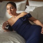 Bhumi Pednekar Instagram - ✨💙 . . . Gown @marchesafashion Choker @reveradiamonds Earrings @beganijewels Hair @the.mad.hair.scientist Make up @sonicsmakeup Photos @lisadsouza Styling @tanghavri @nidhijeswani