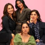 Bhumi Pednekar Instagram - The squad is ready for the weekend!😎 #ThankYouForComing is now streaming on Netflix Styled by - @manishamelwani @devanshi.15 Outfits Bhumi - @maisonvalentino Kusha - @coucoo Shibani - @truffle_india Dolly - @thelocalvintage_ @shehnaazgill @karanboolani @balajimotionpictures @akfcnetwork