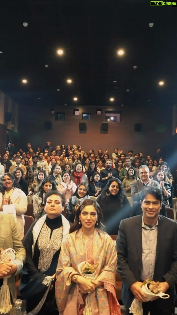 Bhumi Pednekar Instagram - Jab cinema badlega tab hi samaaj badlega ♥️ (quoting you @justpulkit 🫡) Thank you for loving & supporting our humble attempt towards bringing this story. Couldn’t have asked for a better first audience @ncwindia and all the dignitaries that attended. Truly honoured! #Bhakshak, inspired by true events, streaming on Netflix from 9th Feb