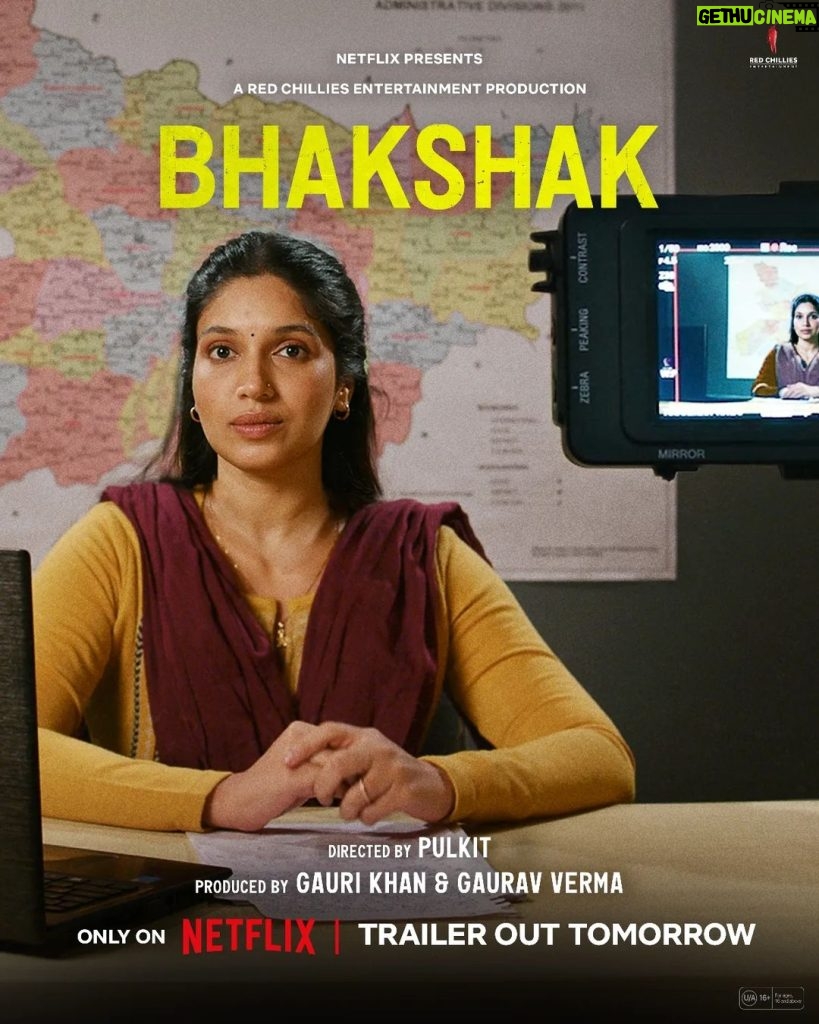 Bhumi Pednekar Instagram - BREAKING NEWS: It's Vaishali Singh reporting live! The fight for justice has begun. #BhakshakTrailer out tomorrow! #Bhakshak, a film inspired by true events coming on 9 February, only on Netflix! #BhakshakOnNetflix @bhumipednekar @imsanjaimishra #AdityaSrivastava @saietamhankar @justpulkit @gaurikhan @_gauravverma @redchilliesent