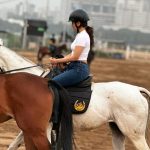 Bhumi Pednekar Instagram - @samikshapednekar thought I looked cute,might delete later 😇 New beginnings 🤍 Mahalaxmi Racecourse