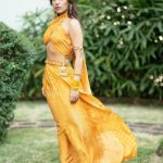 Bhumi Pednekar Instagram - ओए होए 💛 #ShaadiSeason Custom Outfit by @punitbalanaofficial Jewels- @shriparaminijewels Arm band - @tribebyamrapali Footwear - @aprajitatoorofficial Styled by- @manishamelwani Team- @gypsy.girl.world @kasliwalriddhi