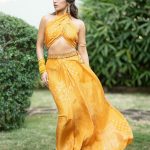 Bhumi Pednekar Instagram - ओए होए 💛 #ShaadiSeason Custom Outfit by @punitbalanaofficial Jewels- @shriparaminijewels Arm band - @tribebyamrapali Footwear - @aprajitatoorofficial Styled by- @manishamelwani Team- @gypsy.girl.world @kasliwalriddhi