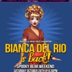Bianca Del Rio Instagram - Ptown, I'm coming back!! With a new show Oct 28 for Spooky Bear Weekend at Town Hall. It'll be one of my last shows in 2023, so don't miss out. ❤️❤️❤️❤️ @cortalemark https://www.thebiancadelrio.com/appearances Provincetown, Massachusetts