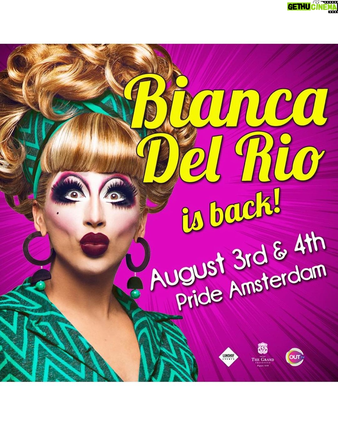 Bianca Del Rio Instagram - AMSTERDAM….. ARE YOU READY???! 👀 @heikolunshof @divamayday Amsterdam, Netherlands