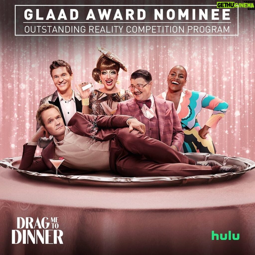 Bianca Del Rio Instagram - Belated congrats! Drag Me To Dinner was nominated for a GLAAD Media Award yesterday morning for Outstanding Reality Competition Program. The GLAAD Media Awards honor media for fair, accurate, and inclusive representations of LGBTQ people and issues. ❤️