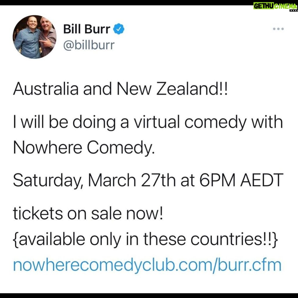 Bill Burr Instagram - link in stories and on billburr.com!