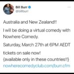 Bill Burr Instagram – link in stories and on billburr.com!