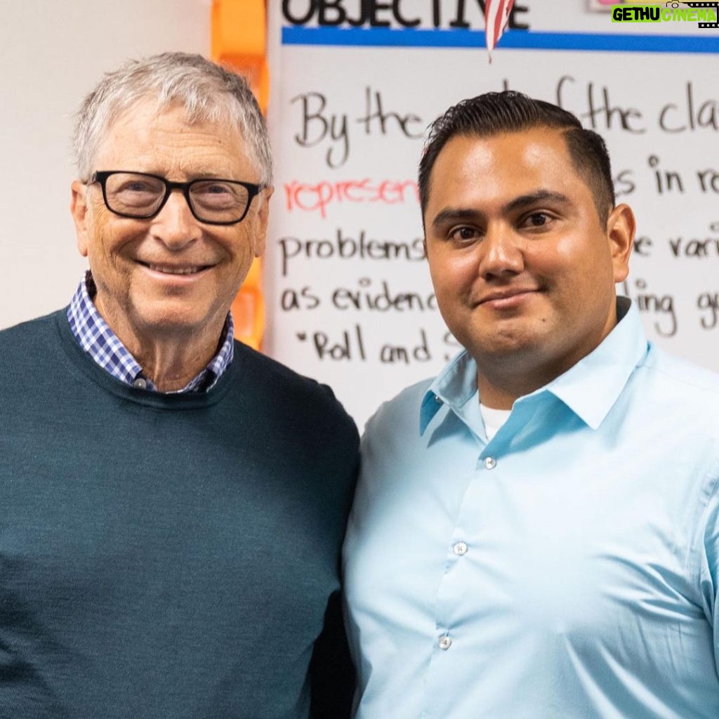 Bill Gates Instagram - I got to spend the day at Chula Vista Middle School back in April, and I’ve been excited to share what I learned—and why it made me hopeful for a future where more people develop a love for math like mine.