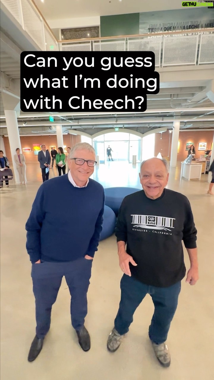 Bill Gates Instagram - I had a lot of fun meeting @cheechmarin, experiencing @thecheechcenter, and learning about his work to support the arts, education, and economic mobility in the Inland Empire.