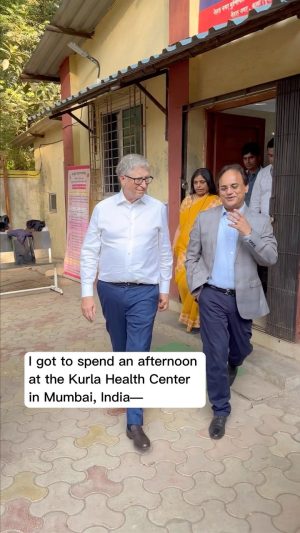 Bill Gates Instagram - Innovations in tuberculosis testing and treatment are a model for the rest of the world. It was great learning about the TB tech being used at the Kurla Health Center in Mumbai with the very funny and wonderful @aiyyoshraddha.