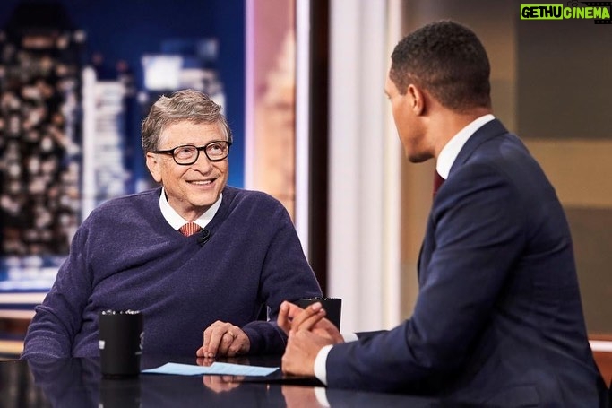 Bill Gates Instagram - @trevornoah, we have been lucky to have you as a host of @thedailyshow, and you’ll be sorely missed! I can’t wait to see what you do next. But in the meantime, I hope I can get you on the tennis court a little more easily now...