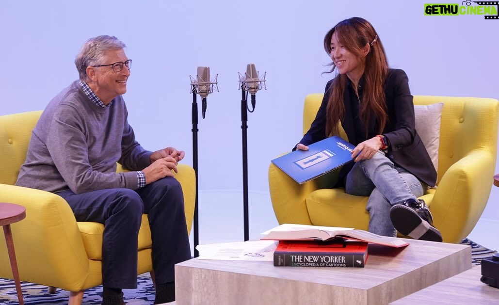 Bill Gates Instagram - It was great to talk to Dr. Yejin Choi about her work in AI. And it was fun to listen to the record she brought in from her old days at Microsoft, with a name that felt super relevant to our conversation: “Virtual Insanity.”