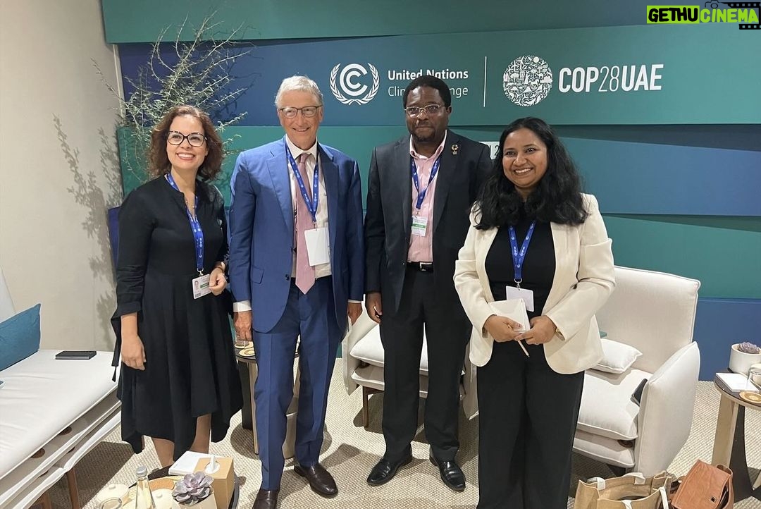 Bill Gates Instagram - It was an inspiring weekend at COP28. Climate change is one of the biggest challenges humanity has ever faced—but with human ingenuity and innovation, we can avoid a climate disaster.