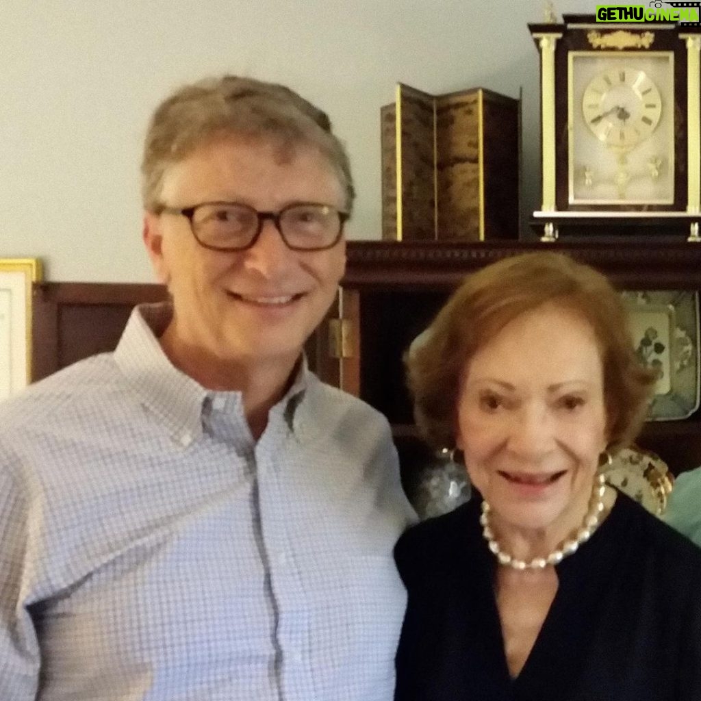 Bill Gates Instagram - Rosalynn Carter was an extraordinary champion for the world's poorest, especially women and children. I'll never forget the time I got to spend with her and President Carter at their home in 2017. She told me about a recent trip they had taken to help build 150 new homes for low-income families through Habitat for Humanity. The story was classic Rosalynn: selfless, warmhearted, and accomplishing something that would be impressive at any age. My thoughts are with the entire Carter family today.