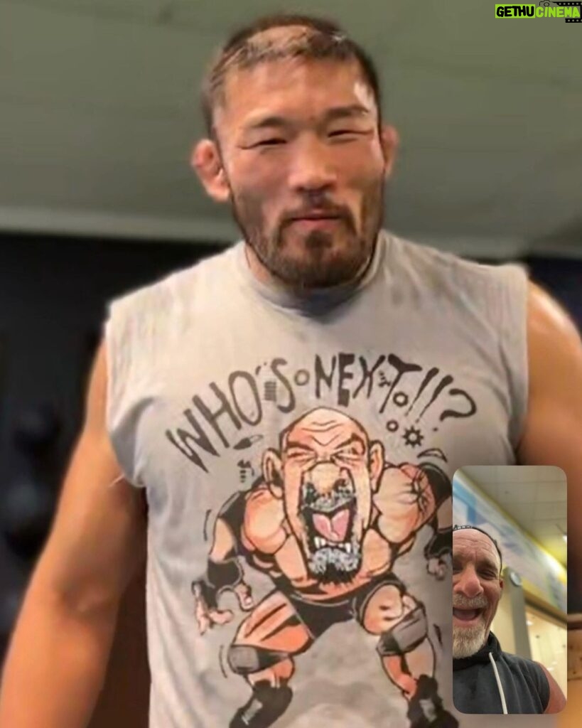 Bill Goldberg Instagram - Just shows you what a small world it is. Gage had @jhouse182 travel down for some training a few days ago. Jimmy told us he’s training @satoshiishii0141 for an upcoming @pflmma event. Well, not only am I obviously a huge fan of his but come to find out he kinda likes what I did also….. which is quite humbling. I’ve been watching this kid since his first MMA fight and I am extremely gratified to know he’s also a great human being. 🙏🏻🙏🏻 #mma #judo #olympics #spear #jackhammer #whosnext and don’t forget you can pick up one of those T-shirts at @bunkerbrandingco 👍🏻
