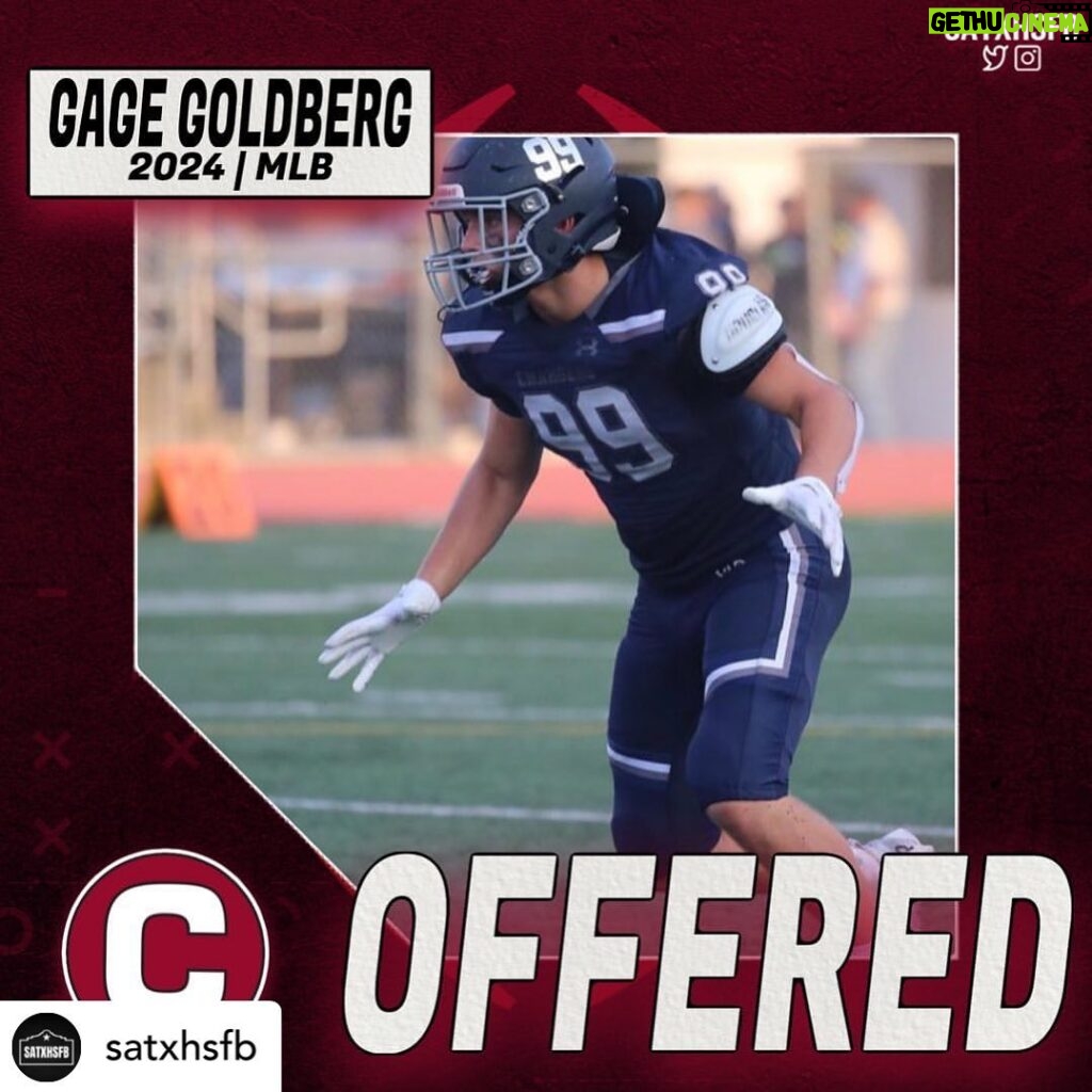 Bill Goldberg Instagram - I remember my first offer…… pretty damn cool for our boy to start HIS journey!!!! Truly a testament to his dedication and work ethic. We couldn’t be more proud!! #letthegamesbegin #football #baseball #college #nextstep #spear #jackhammer #whosnext #boernechampion #linebacker #superbowlsunday #nextlevel