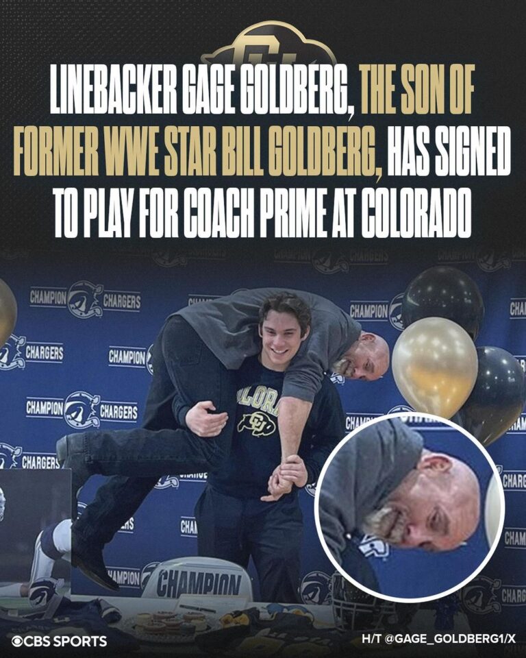 Bill Goldberg Instagram - Dad’s strength has obviously been passed down 😤 Gage Goldberg is headed to @cubuffsfootball to play linebacker as a preferred walk-on.