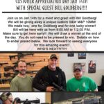 Bill Goldberg Instagram – Join us NEXT WEEKEND for our customer appreciation day on Saturday Jan 14th!  We will have special guest @goldberg95 with us from 9:00 A.M. to 1/2:00 P.M.  We will be giving away a custom S&W M&P to one lucky winner.  You will have a chance to win Goldberg’s M&P! 

To enter to win you must purchase something from the store to receive one ticket and to receive another ticket you can drop off an item for custom work.  We are doing the same format as last year.  Two max tickets per person.  We will be running cerakote, laser, optic cut, slide cut, and build specials the day of.  We will have plenty of smaller items in store for purchase.  We will have select items on sale as well!

We will go Live on Instagram to draw the winner at the end of the day and announce them.  You do not need to be present to win.  We look forward to seeing everyone next weekend!!

.
.
.
.
.
.
.
.
.
.
.
.
.
.
.
#redbeardgunworks #anniversary #customerappreciation #goldberg #billgoldberg #wwe #wwf #smithandwesson #mp #10mm #pewpew #giveaway