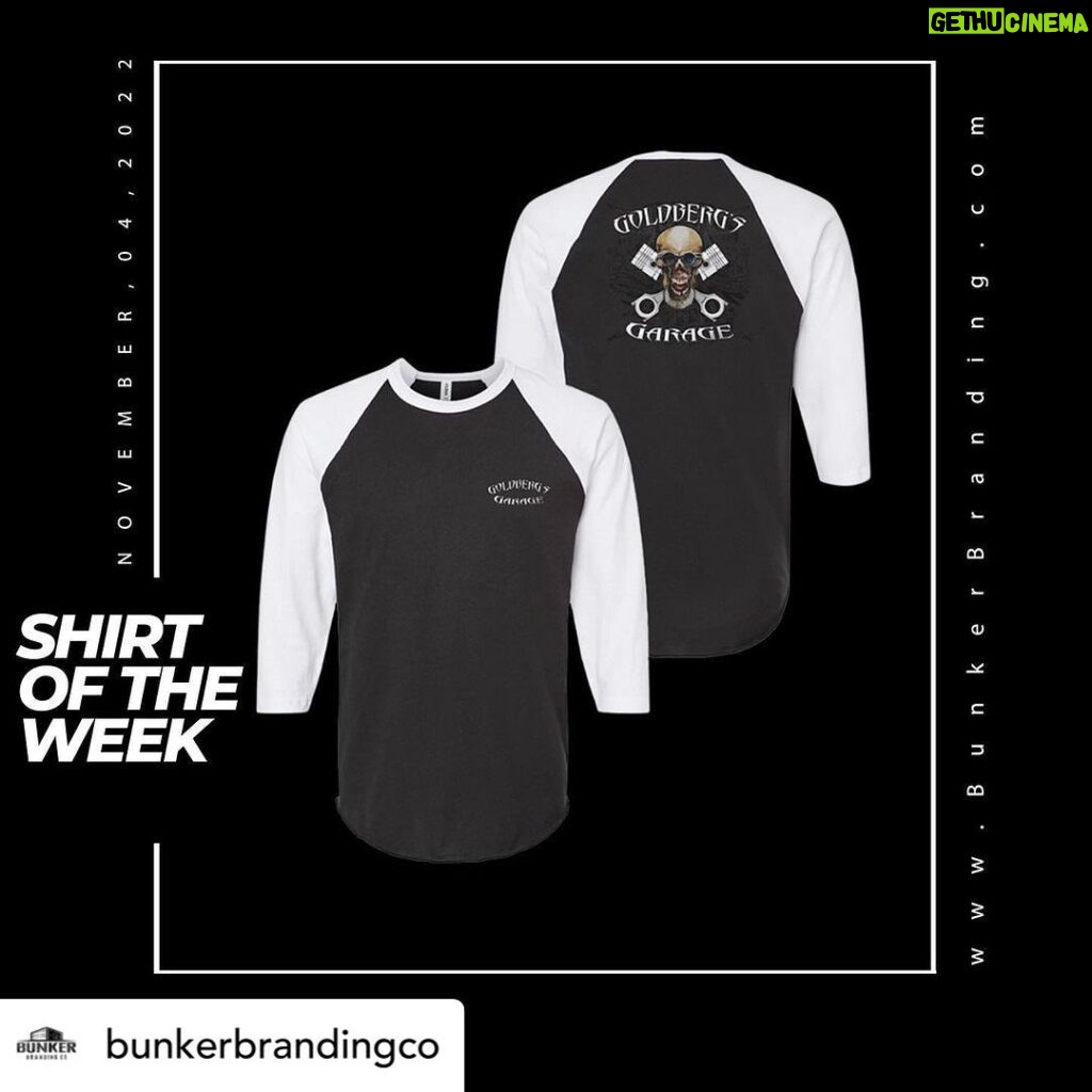 Bill Goldberg Instagram - New @goldbergsgarage merchandise coming in hot!!!! Order now at @bunkerbrandingco #spear #jackhammer