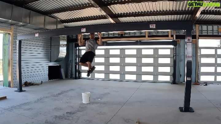 Bill Goldberg Instagram - #multitasking at its best! While @bendpak continues install of the worlds baddest 6 car lifts, I figured Iโd get a few pull-ups in ๐ Always take time to get in a set!! @c.t.ali.fletcher @_nittotire @magnaflow @hre_wheels @xpel @metrongarage #spear #jackhammer #whosnext @wwe @dodgeofficial #workout #training #dodgegarage #hemi #garagesofinstagram