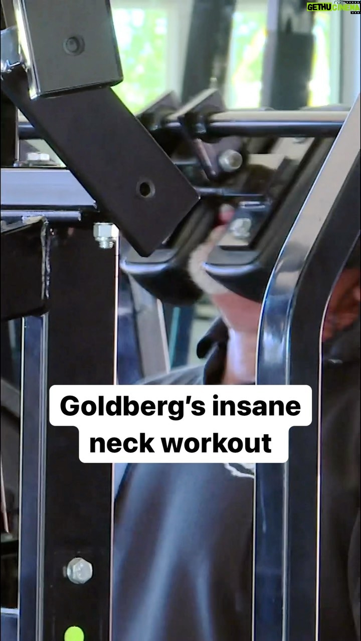 Bill Goldberg Instagram - @goldberg95 got ready for #BrockLesnar with this insane neck workout before #WrestleMania 33. #Goldberg25