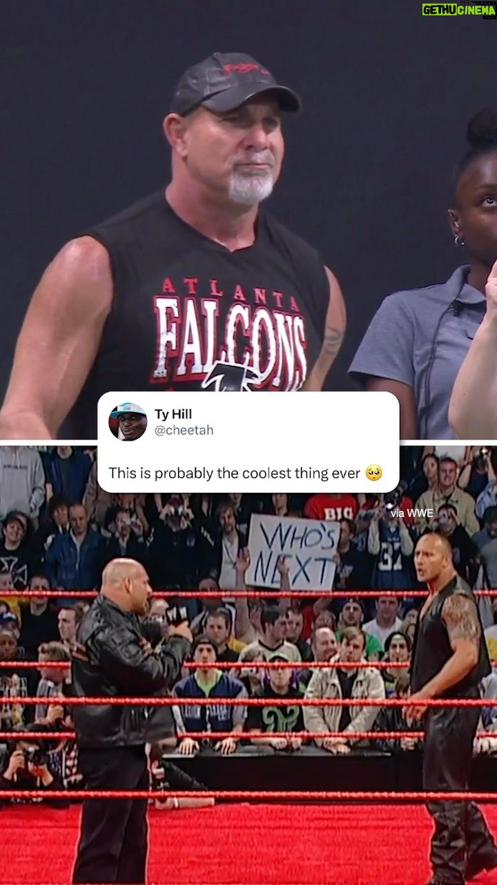 Bill Goldberg Instagram - @cheetah was loving Goldberg’s spear at the Falcons game 😅