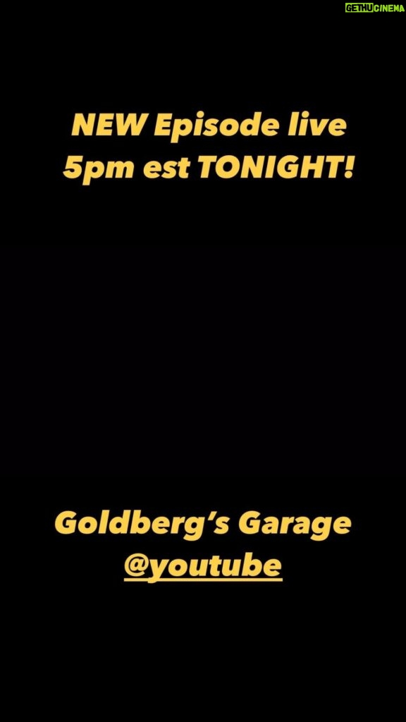 Bill Goldberg Instagram - Tune in at 5pm est!!!!!! #goldbergsgarage @youtube