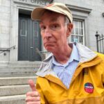 Bill Nye Instagram - Wearing the I Voted sticker proudly, very proudly.