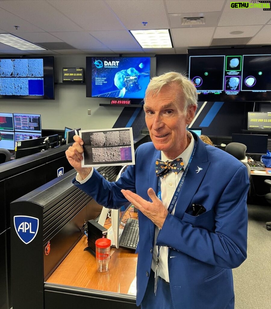 Bill Nye Instagram - #DART took one for the team— for humans everywhere. JHU Applied Physics Laboratory (APL)