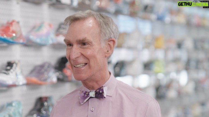Bill Nye Instagram - Science, sneakers, and shopping- oh my! Thanks, @sneakershopping, for having me and helping me pick out some new kicks. Check out the full episode, available on YouTube.