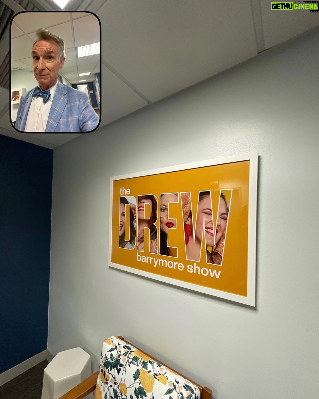 Bill Nye Instagram - Greetings from @thedrewbarrymoreshow! Tune in today to hear about The #EndIsNye and how @drewbarrymore and I first met on the set of Bill Nye the Science Guy back in 1996. Turn it up loud!