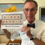 Bill Nye Instagram - This election year, science is on the ballot - which means our climate is on the ballot. A vote for @joebiden and @kamalaharris is a #VoteForScience. So vote!