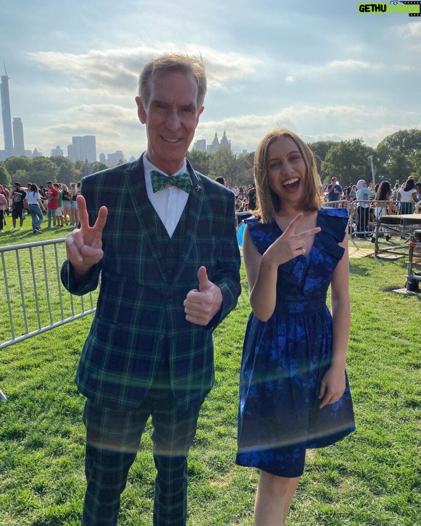 Bill Nye Instagram - Here at @glblctzn festival with my new buddy @alexandriav2005. We need climate action and we need it now! Global Citizen Festival - Central Park, New York