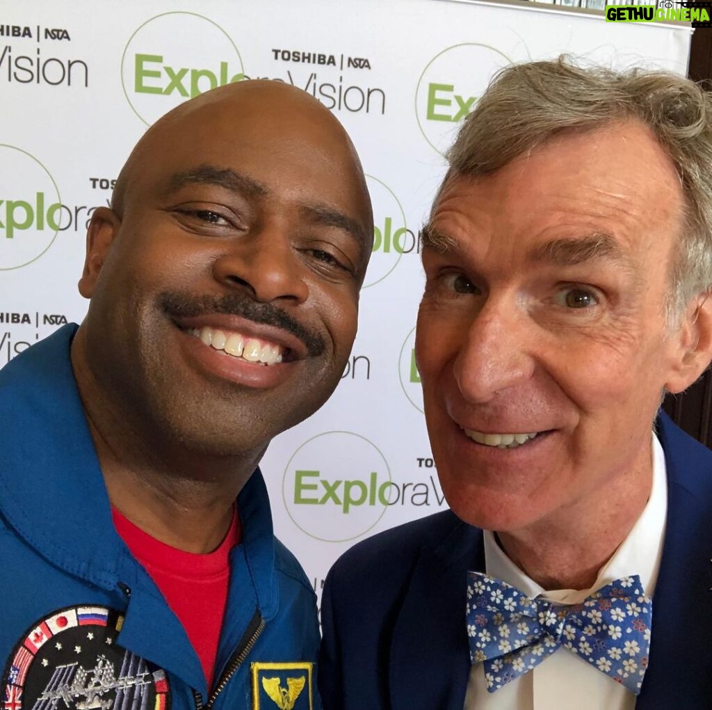 Bill Nye Instagram - With my pal Astronaut Leland Melvin at the Exploravision Awards in Washington (it's my 16th year, yikes). We're with young people innovating for a great future for humankind! Washington D.C.