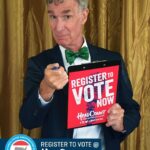 Bill Nye Instagram - It is time to register to vote, peoples. Text “VOTER” to 40649 to register or visit @HeadCountOrg & click the link in bio. #NationalVoterRegistrationDay #TheFutureIsVoting