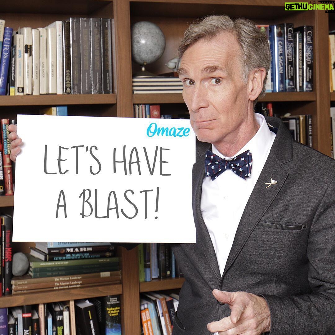 Bill Nye Instagram - You could join me for lunch and the launch of SpaceX’s Falcon Heavy rocket! Sounds like a blast, right? Support our work at The Planetary Society and ENTER with my bio link or go to omaze.com/bill