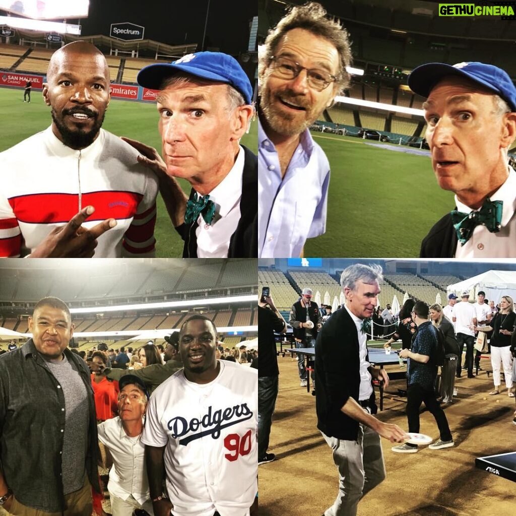 Bill Nye Instagram - Big fun last night at #pingpong4purpose! It’s not magic — it’s... table tennis. Dodger Stadium