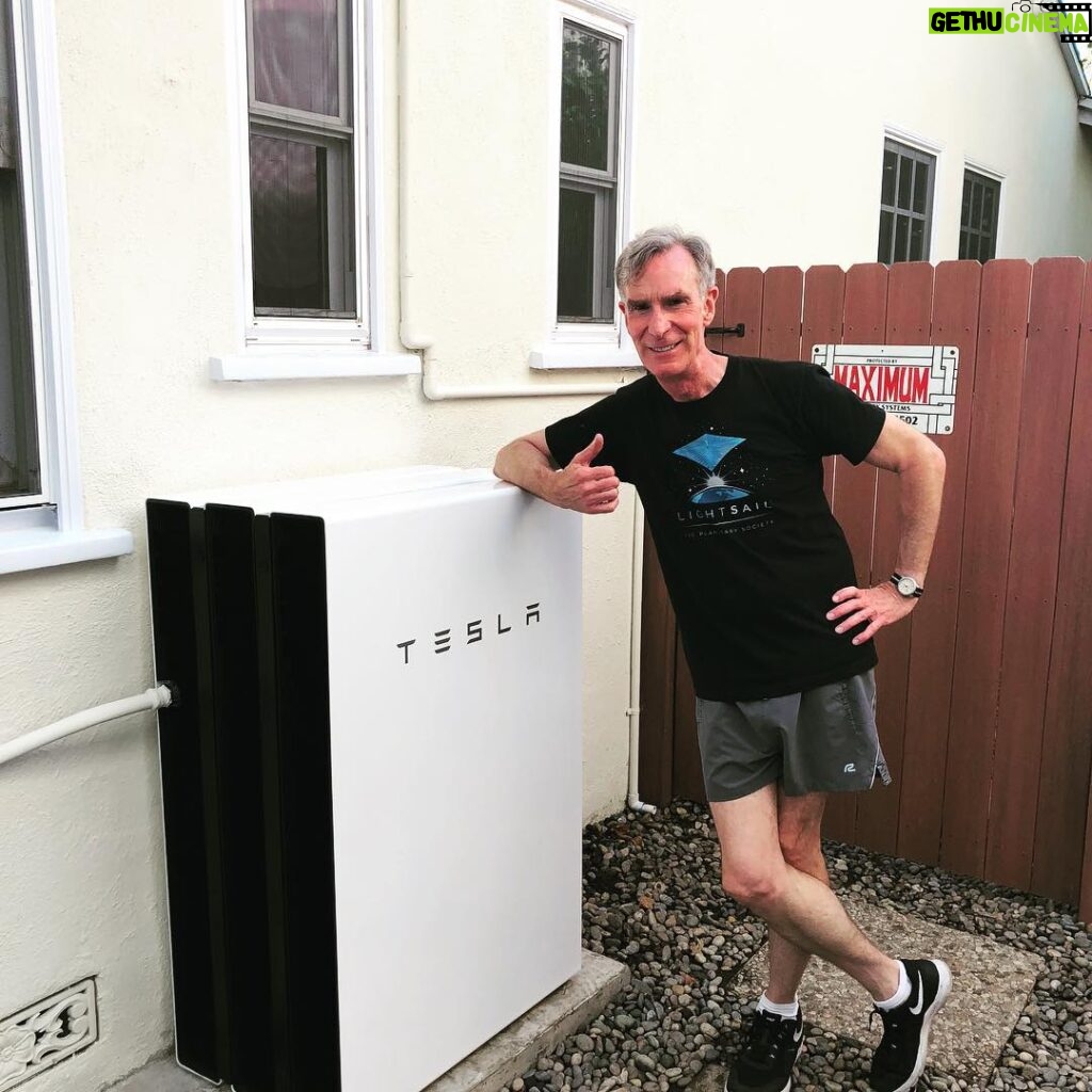Bill Nye Instagram - On the grid— but these days, only now and then.