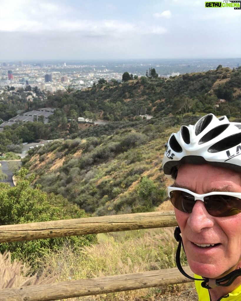 Bill Nye Instagram - On the hill that separates The Valley (like totally) from Hollywood. 🚴‍♂️ Los Angeles, California