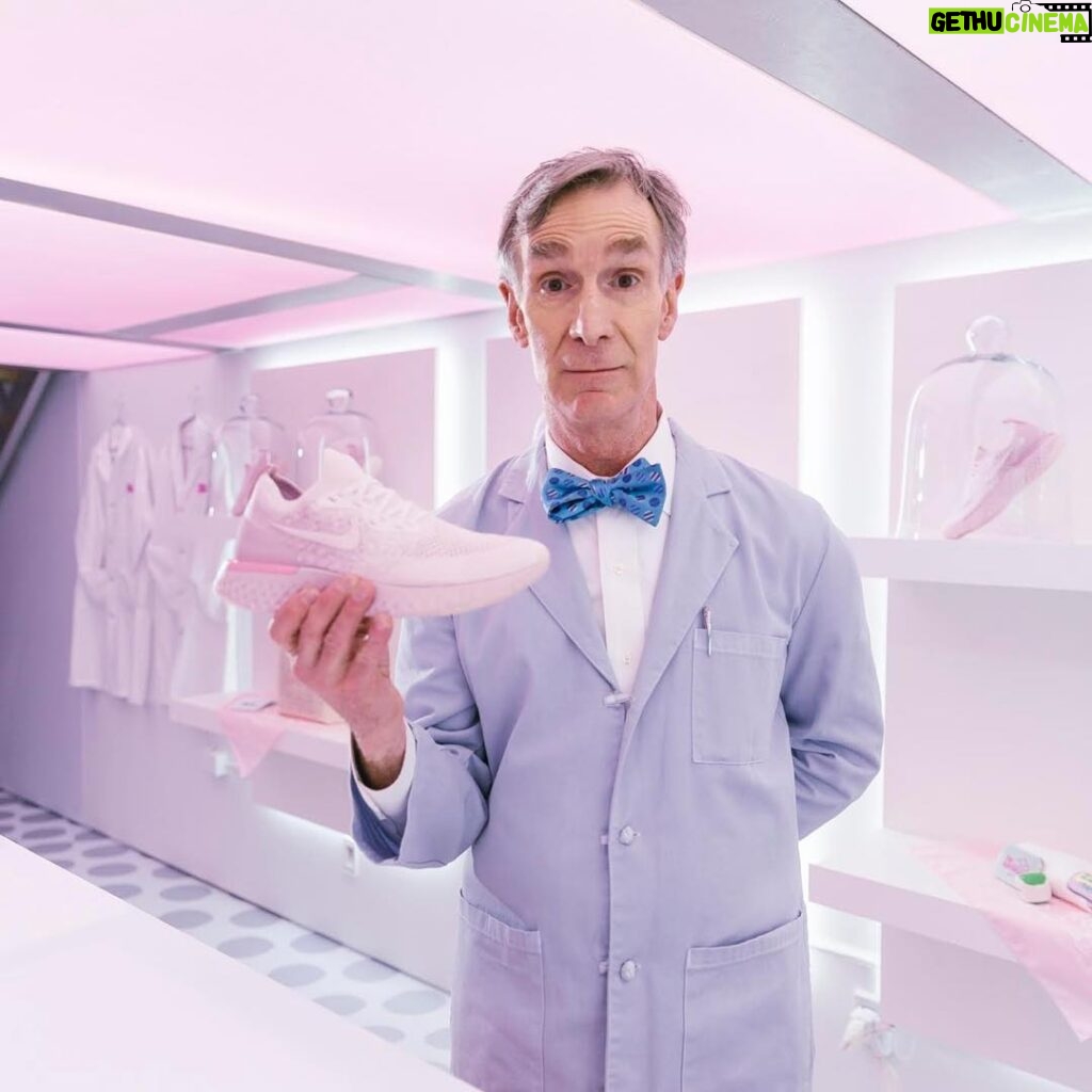 Bill Nye Instagram - Nothing beats the chemistry between me and my #nikereact. Check out The Dispensary at 548 Richmond Street West, now open to catch your runner’s high. @niketoronto