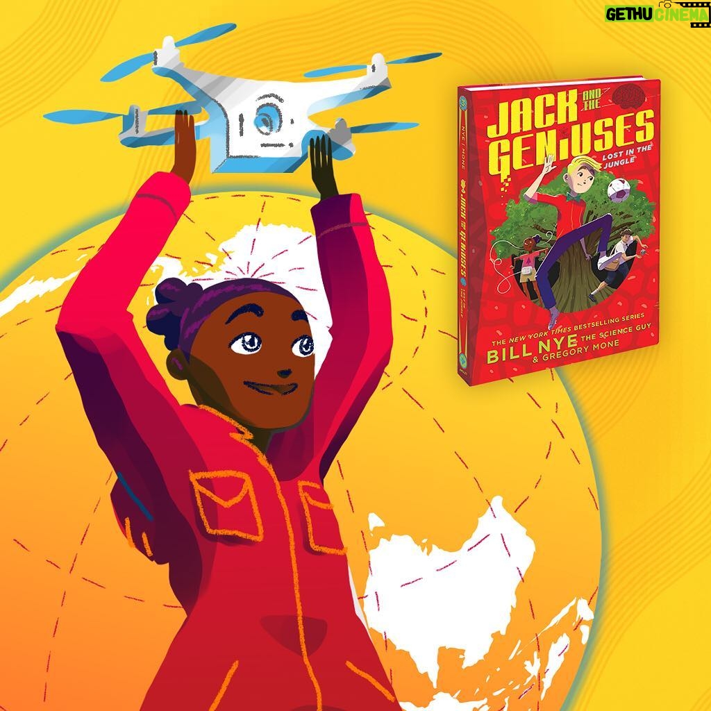 Bill Nye Instagram - Half the world are women and girls, so let's have half the scientists and engineers be women and girls. Just like Ava, who builds robots for fun. Pre-order the third installment available May 1st. Link in bio, as they say... #JackAndTheGeniuses