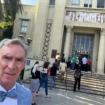 Bill Nye Instagram - Went to City Hall this morning to advocate for preserving Weddington Golf & Tennis in my Los Angeles neighborhood. It is irreplaceable. The opposition is proposing replacing hundreds of 80+-year old trees with plastic turf and 500 underground parking spaces-- non-permeable hardscape on the left bank of the LA River. More flooding. More debris and forever plastic into the River. Less open space for us. And thousands of cars every week. Once this paved over, once it's gone, no one will be able to bring it back.